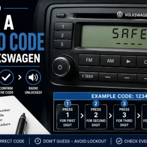 How to enter a VW radio code in a Volkswagen radio