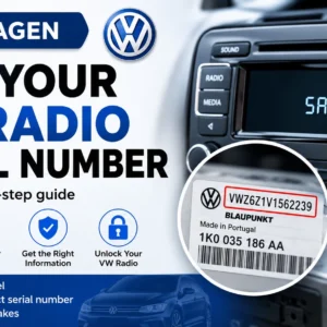 Volkswagen radio serial number guide for finding a VW radio code