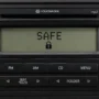 VW Beetle radio displaying SAFE with lock symbol
