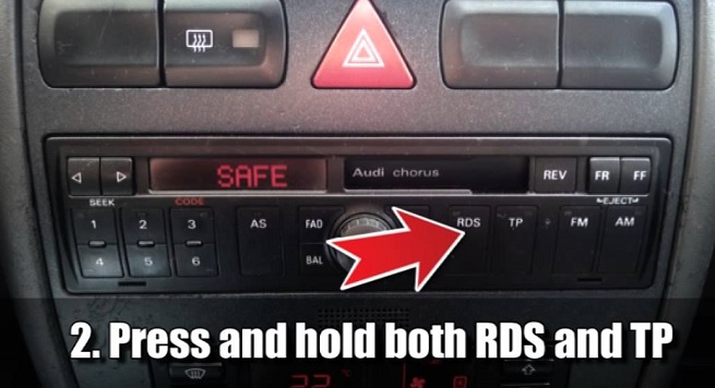 Enter Audi radio code