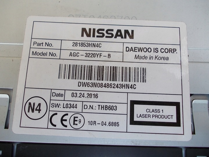 Nissan Radio Serial Number