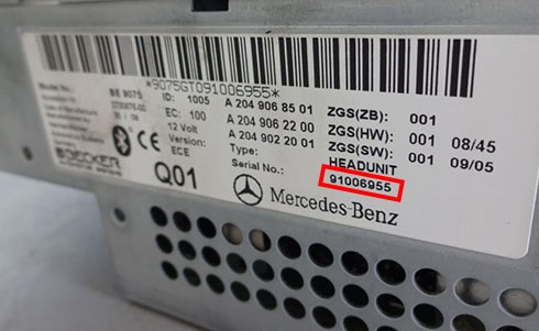Mercedes Radio Serial Number
