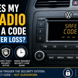 VW radio asking for a security code after power loss
