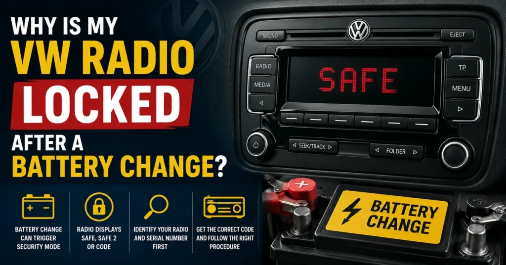 VW radio locked after battery change